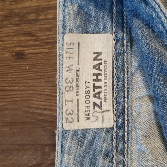 DIESEL ZATHAN Men's Bootcut Button Fly Distressed 38X32 (Actual 39-1/2"×29-1/2") - Picture 12 of 15